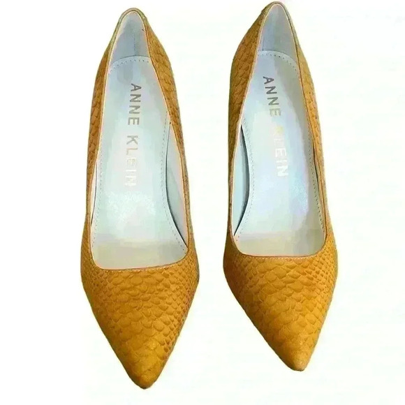 ANNE KLEIN Woman’s Hollyn  Snake Embossed Suede Pump Size 8.5​ - Picture 2 of 8